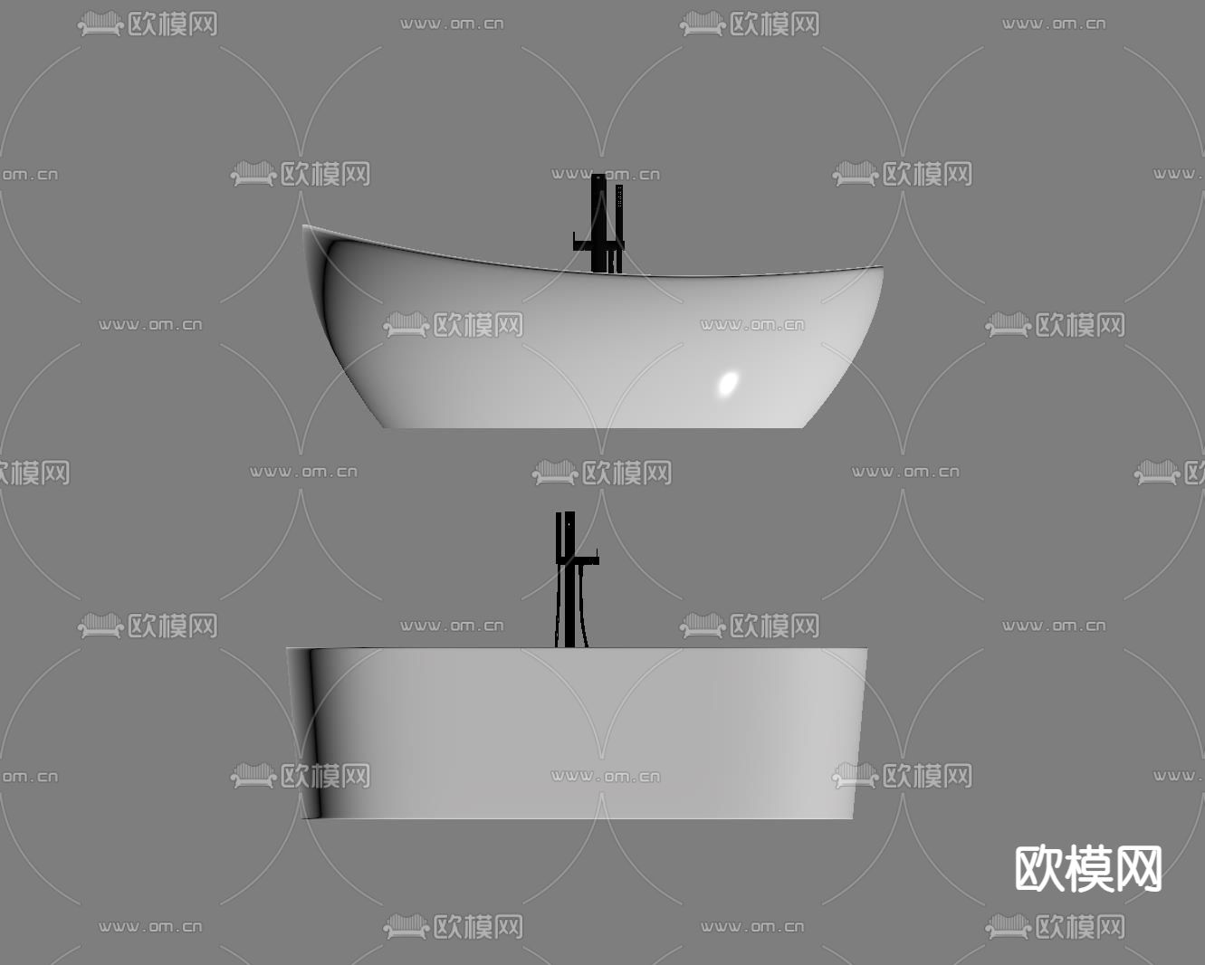 浴缸su模型下载（渲染图2）