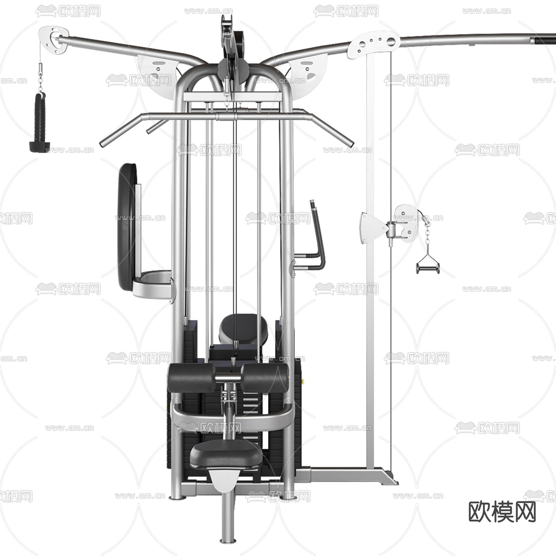 健身器材 多功能训练机3d模型下载（渲染图2）