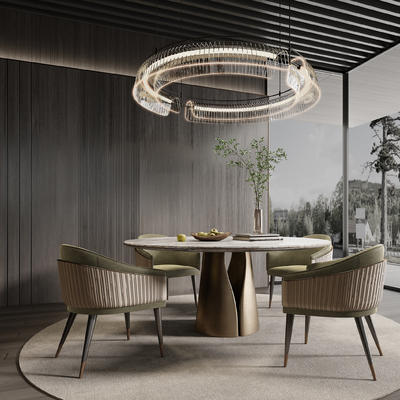  Minotti 餐桌椅su模型 