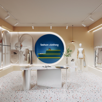  服装店 女装店su模型 