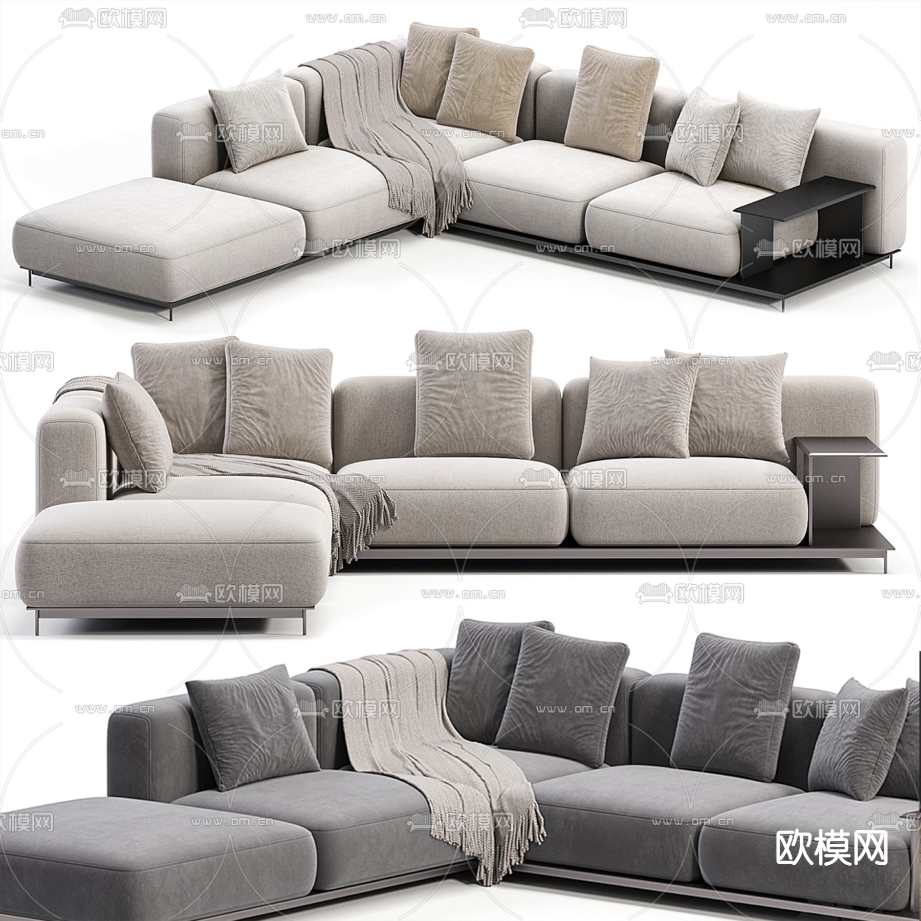 Poliform 转角沙发 多人沙发3d模型下载