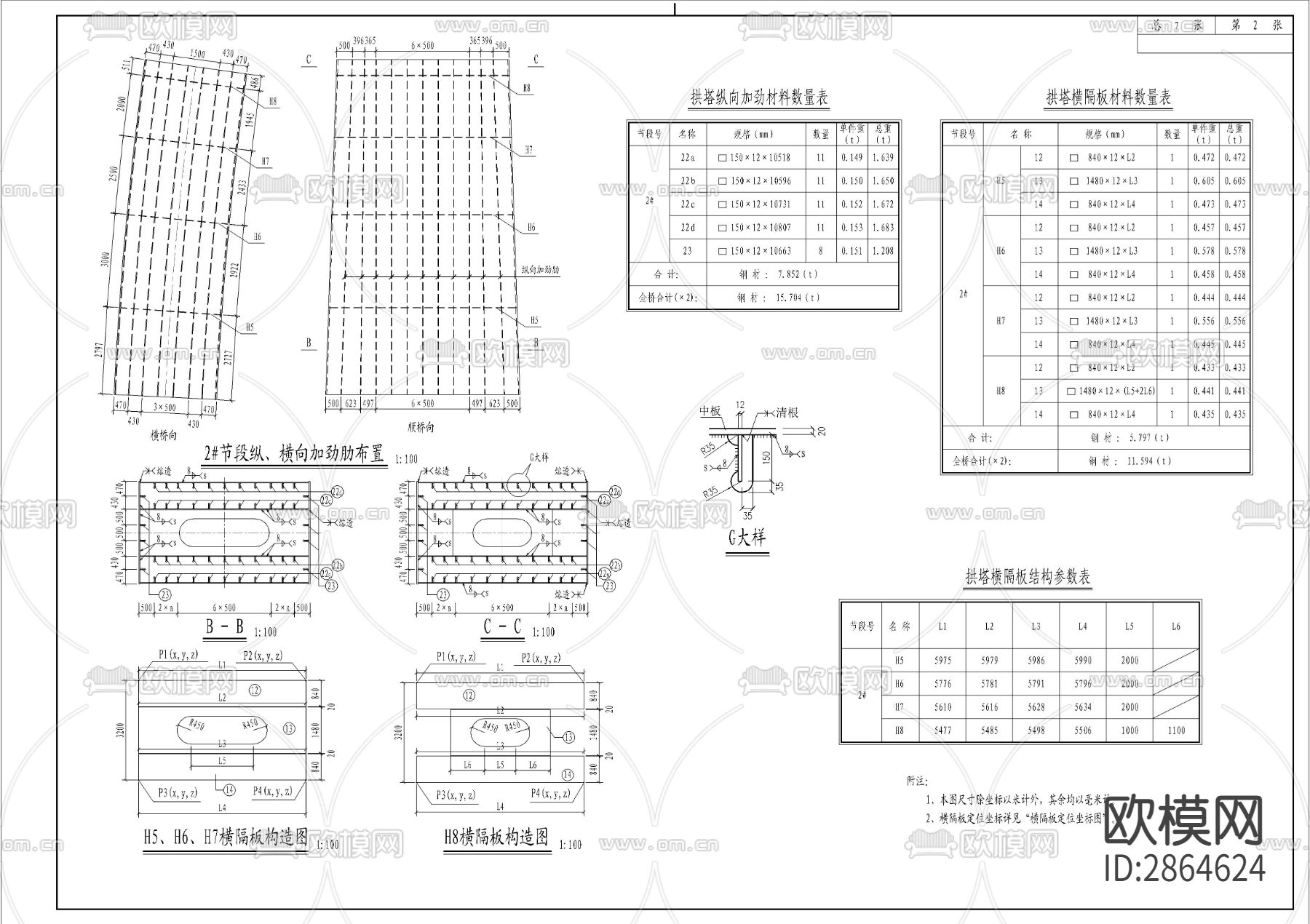 大桥cad大样图下载（渲染图2）
