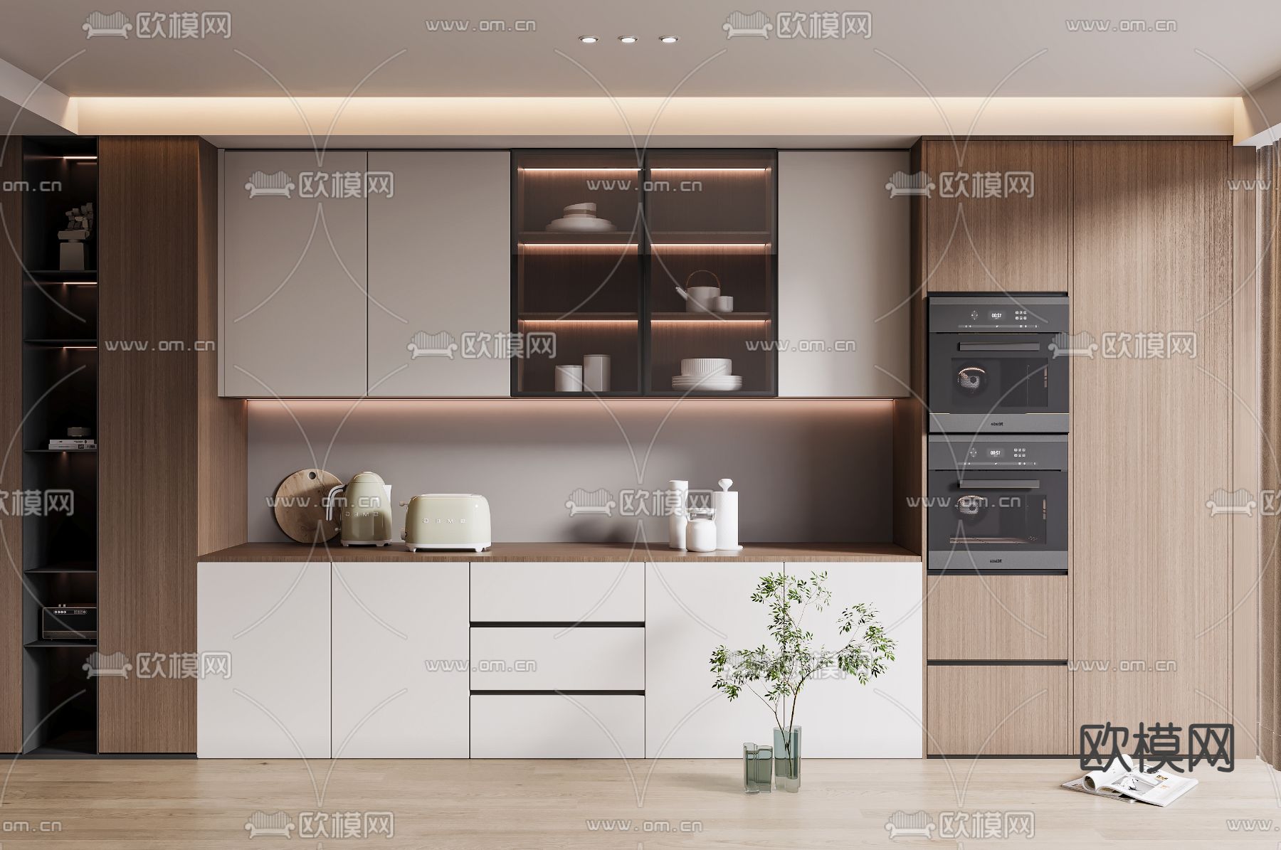 现代橱柜 餐边柜3d模型下载