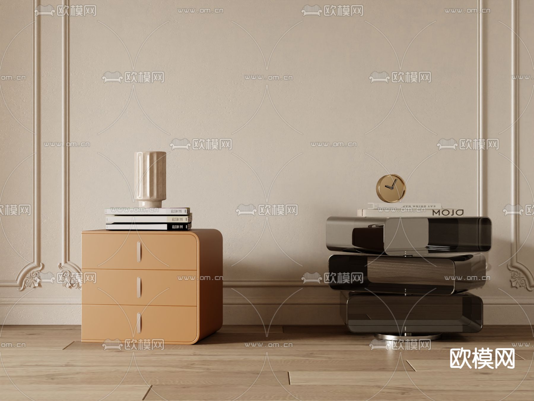 床头柜3d模型下载