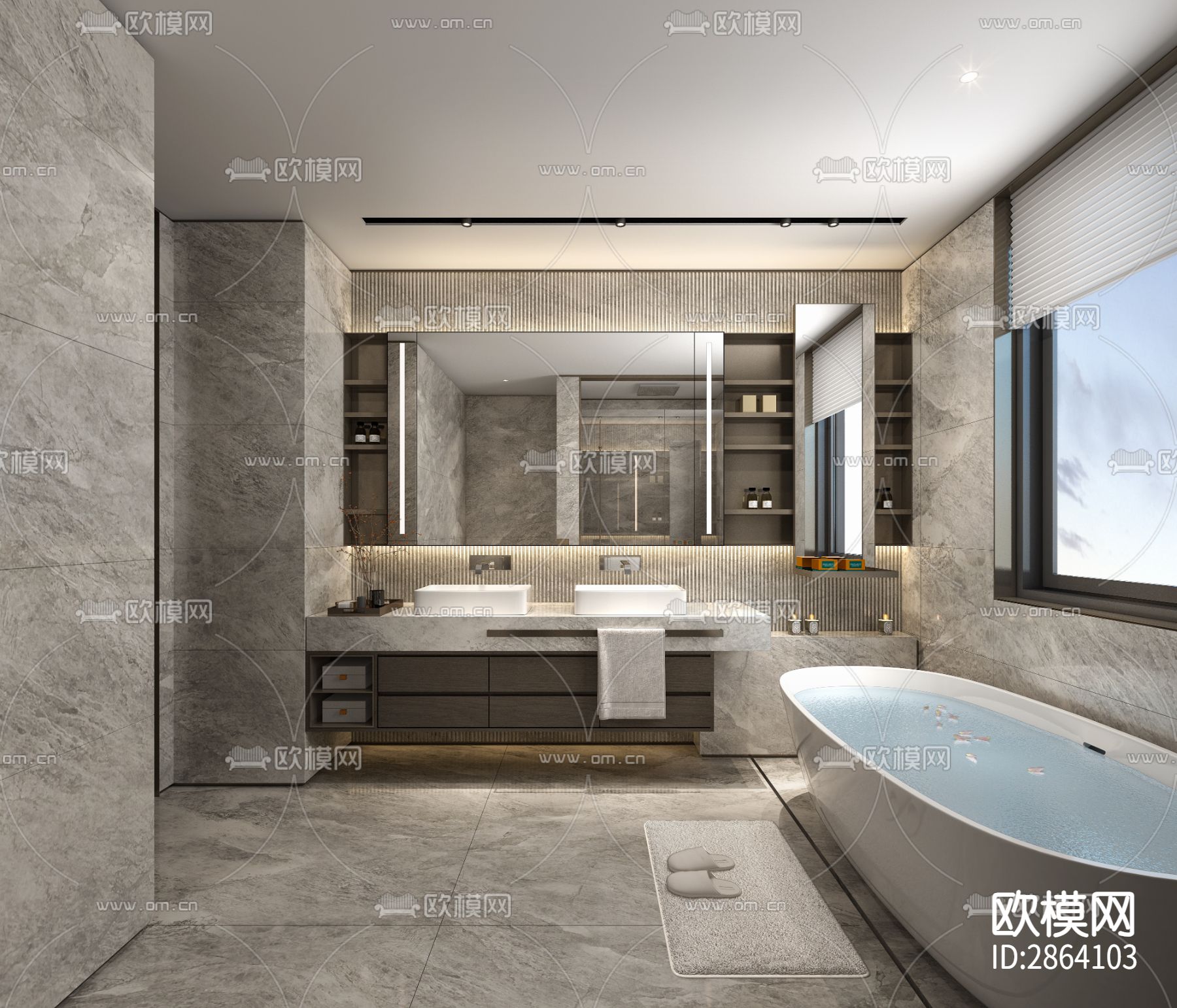 家装平层cad施工图下载（渲染图10）