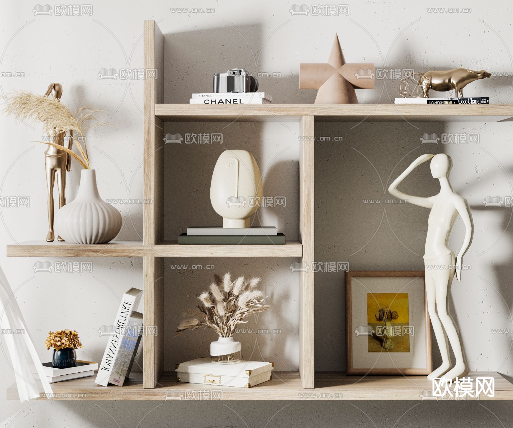 侘寂风饰品摆件su模型下载（渲染图1）