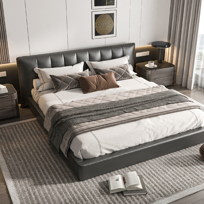  Minotti 双人床su模型 