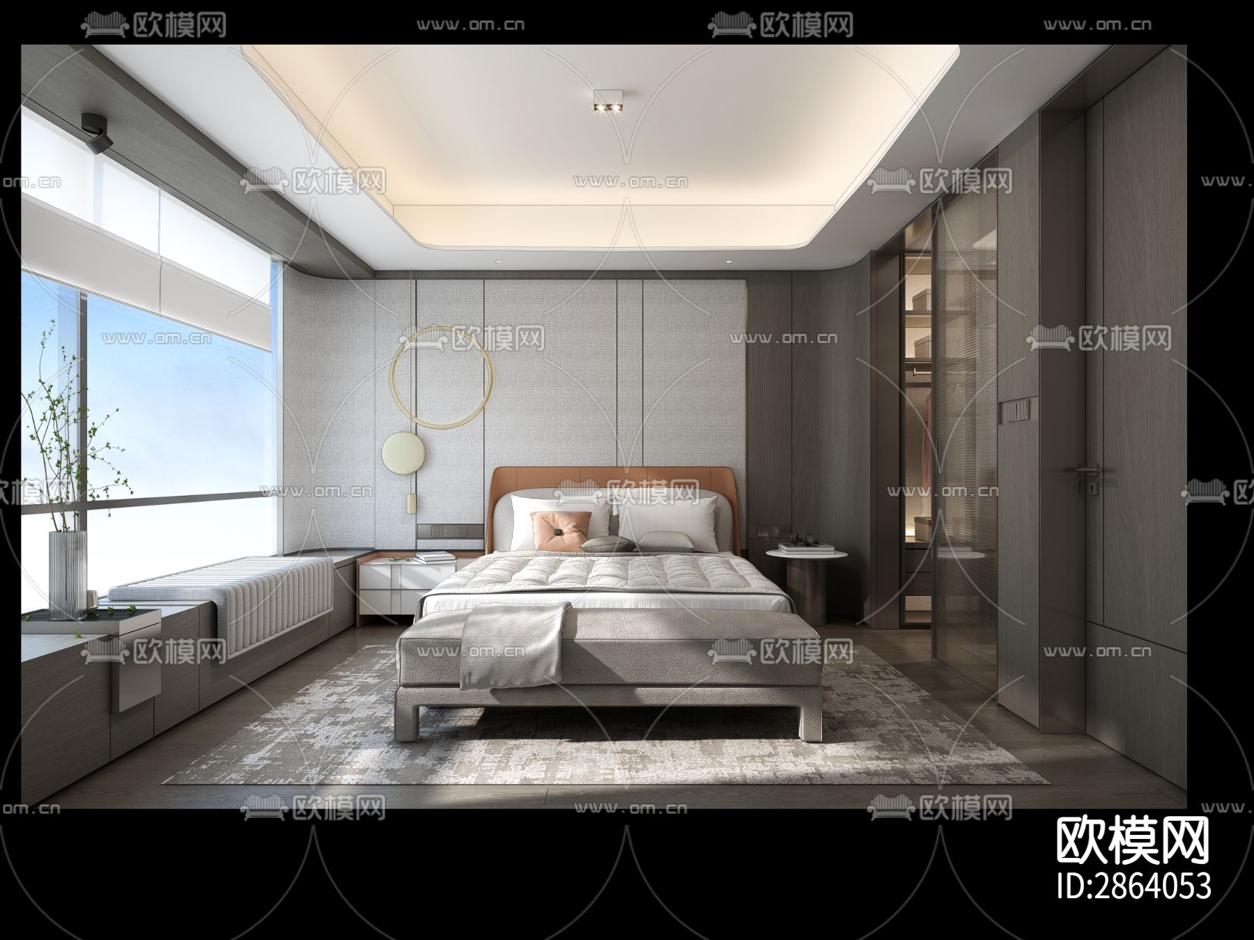 家装平层cad施工图下载（渲染图5）