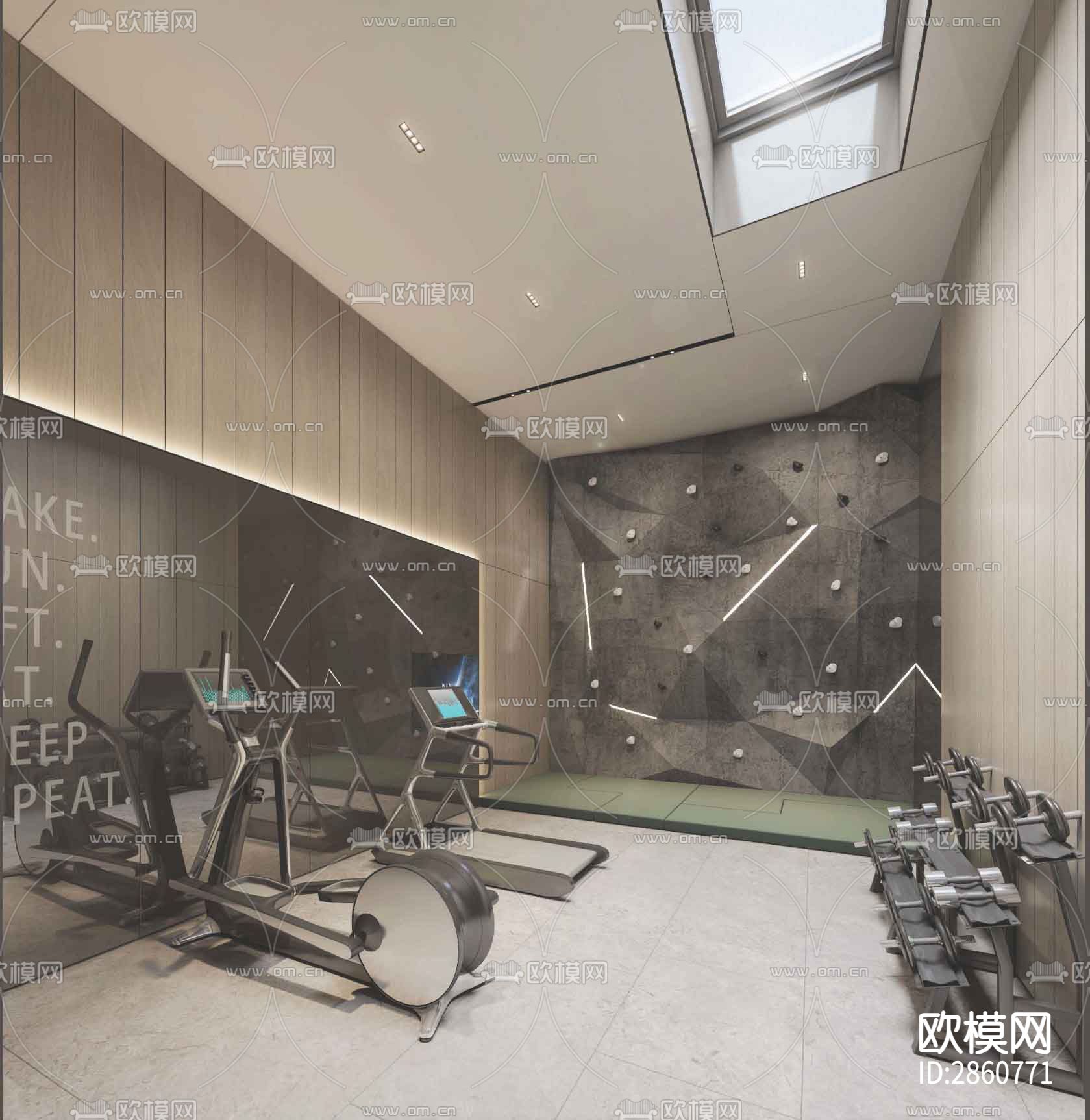 四层叠墅cad施工图下载（渲染图2）