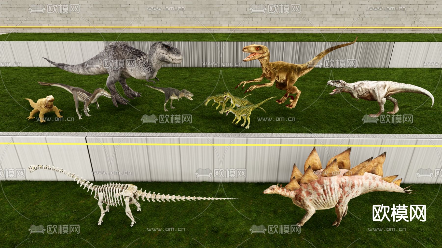 恐龙 霸王龙 梁龙su模型下载（渲染图1）