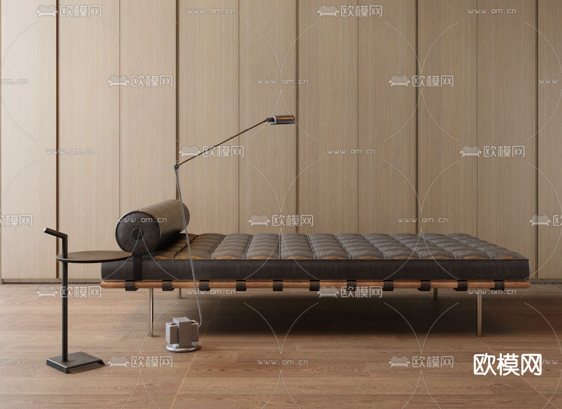 沙发榻 贵妃椅su模型下载（渲染图1）