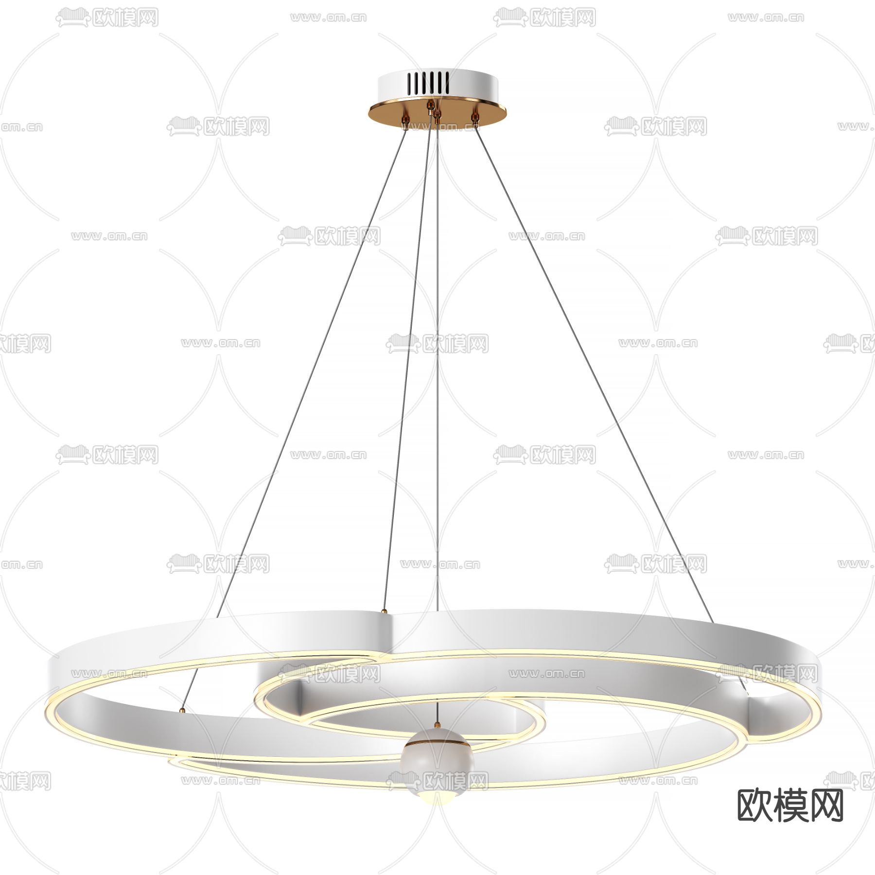 环形吊灯 大厅吊灯3d模型下载_ID14291091_3dmax免费模型-欧模网