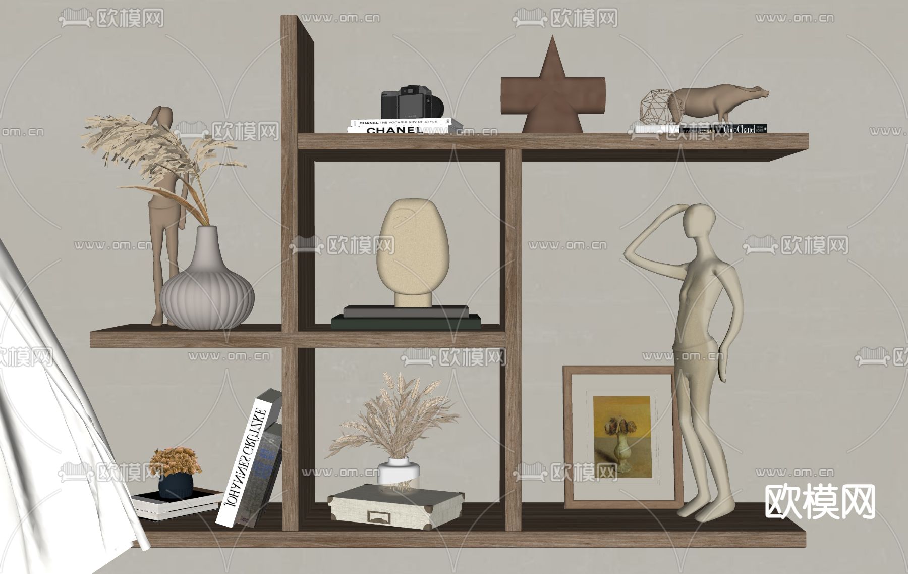侘寂风饰品摆件su模型下载（渲染图2）