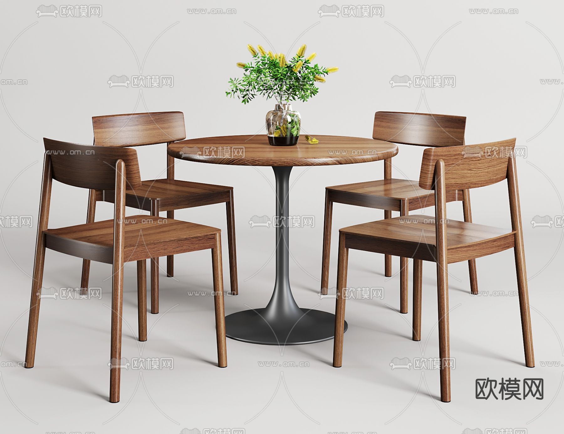 休闲桌椅 洽谈桌椅3d模型下载