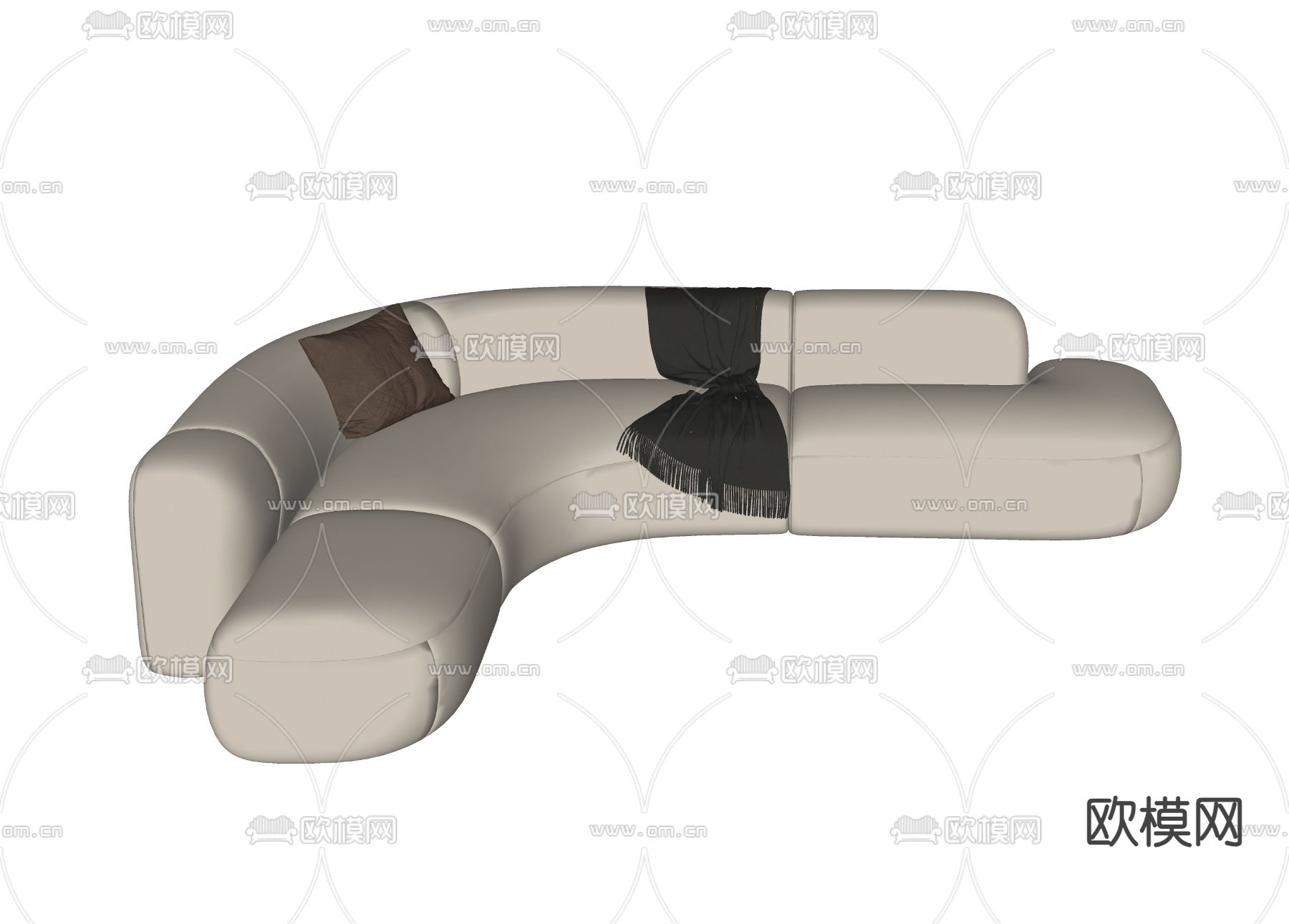 异形沙发su模型下载（渲染图2）