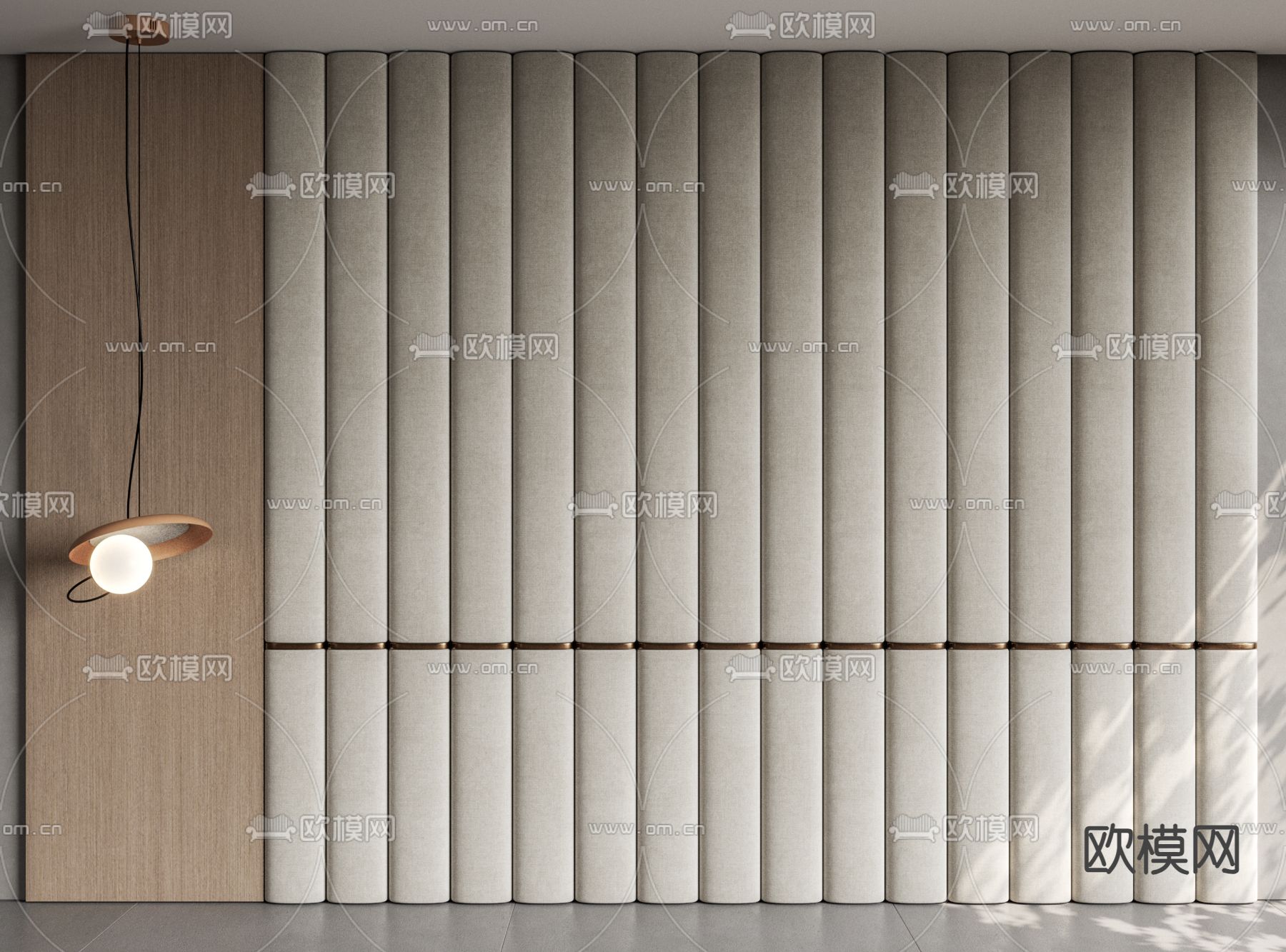 床头软包 背景墙su模型