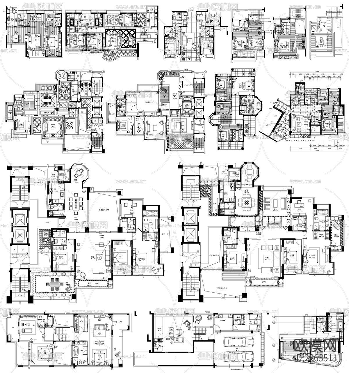 别墅cad施工图下载（渲染图2）