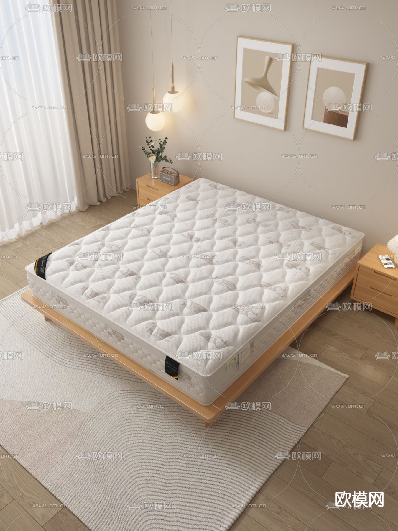 床垫3d模型下载（渲染图1）