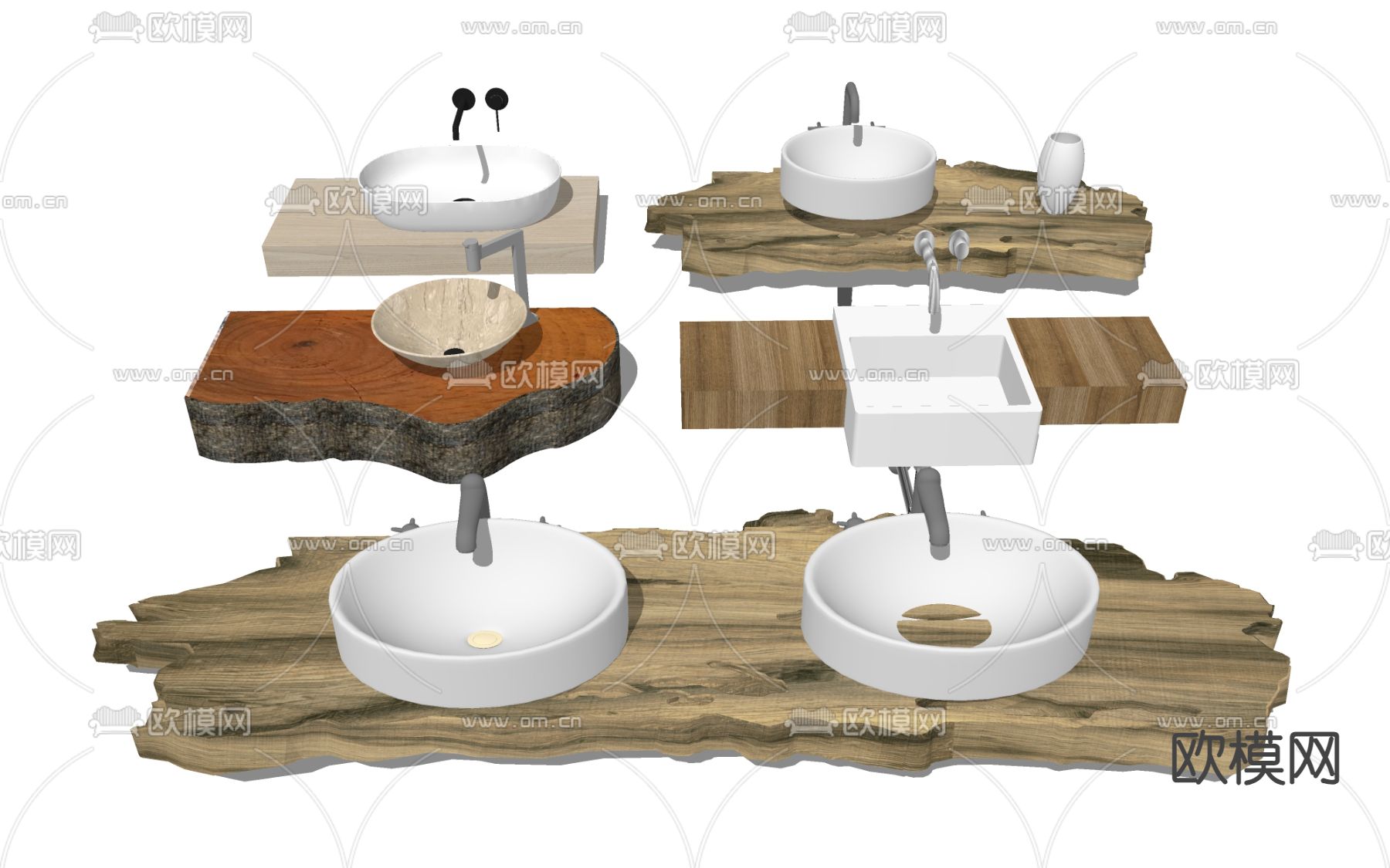 洗手台 洗漱盆su模型下载（渲染图1）