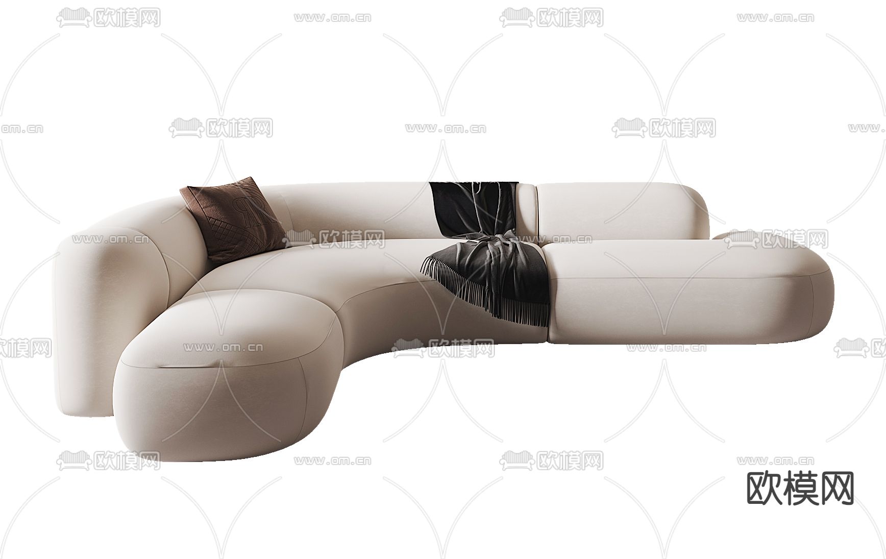 异形沙发 弧形沙发3d模型