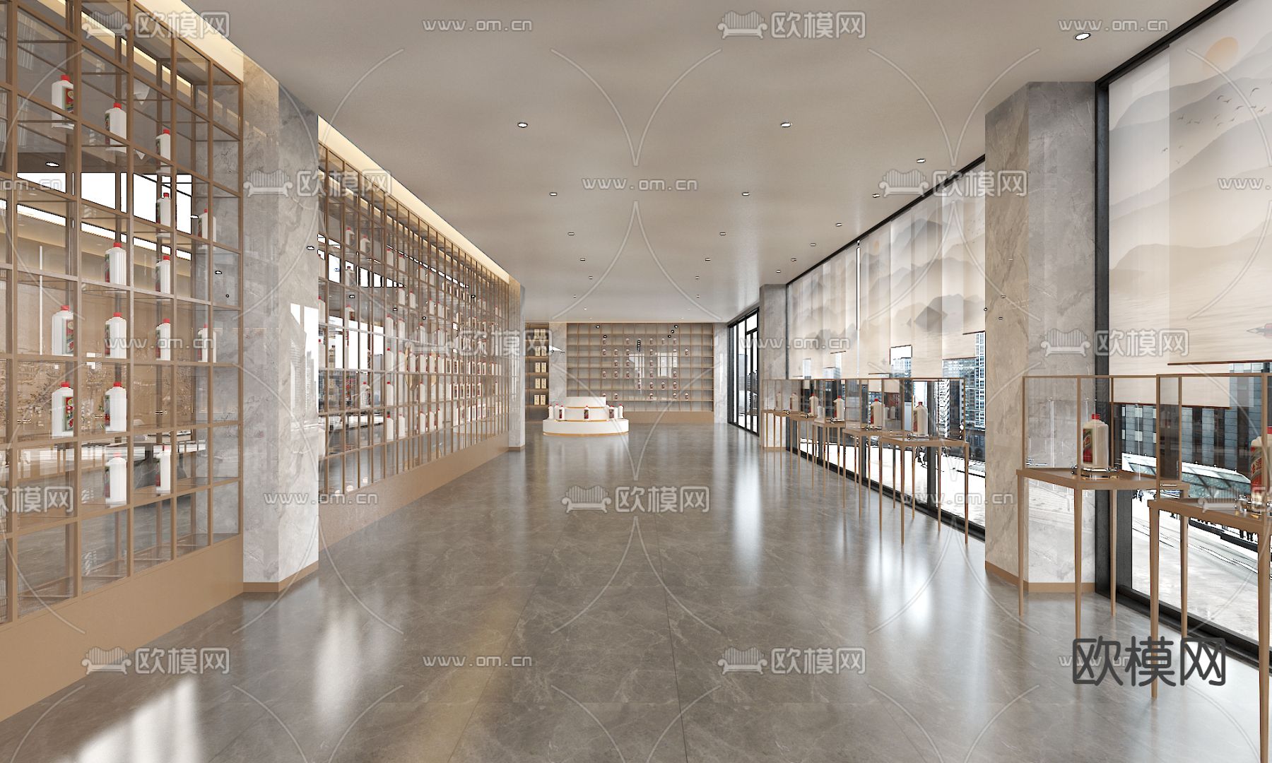 现代茅台酒庄su模型下载（渲染图3）