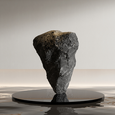 室内装置 石头雕塑su模型