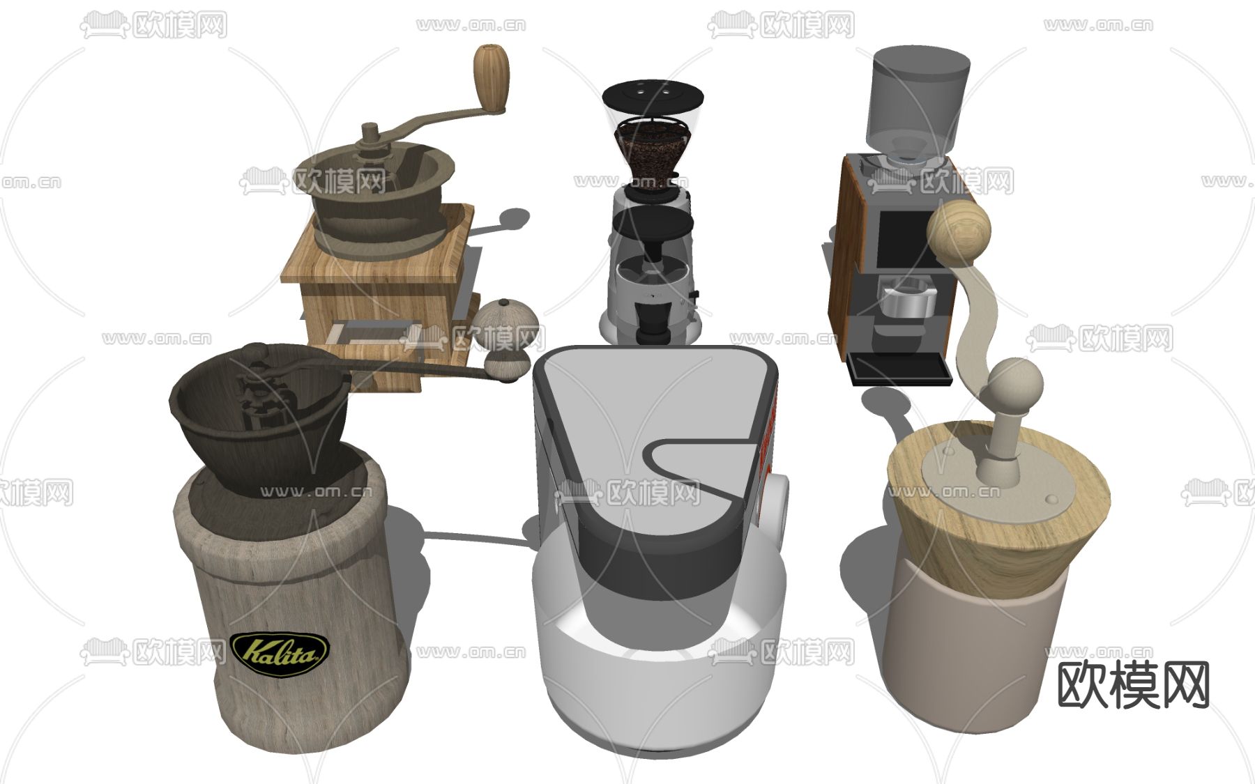 咖啡研磨机 打磨机su模型下载（渲染图1）