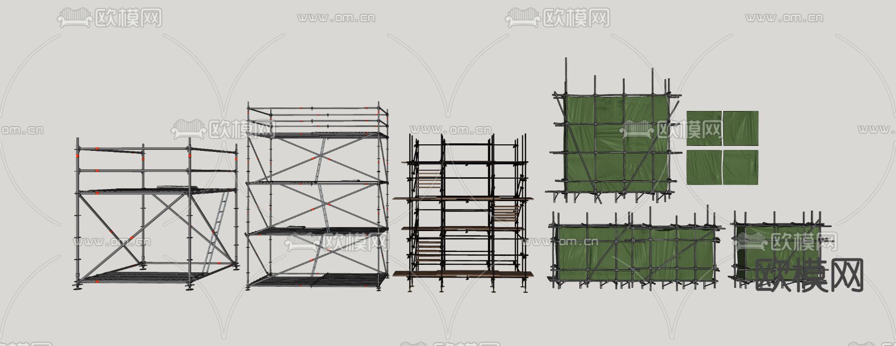 脚手架 桁架 工业器材su模型