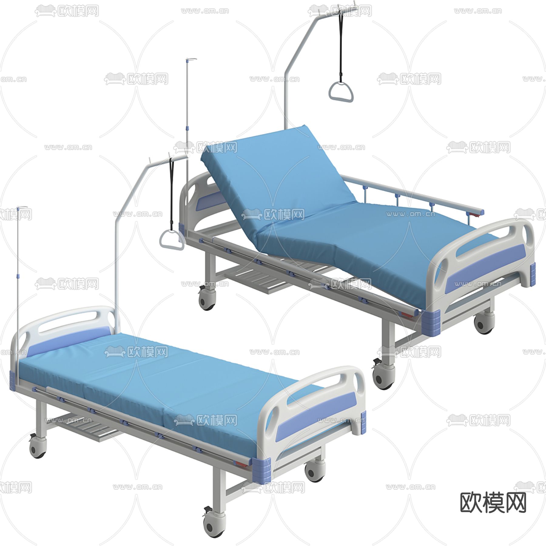 医疗床 病床 护理床3d模型下载