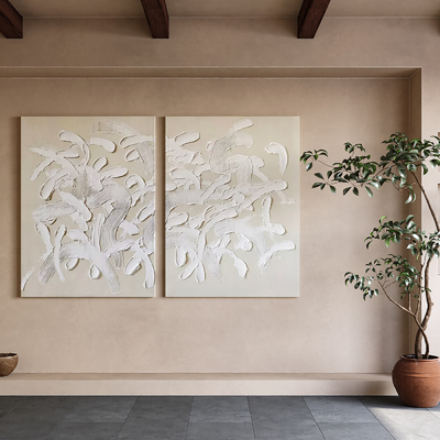  侘寂风装饰画su模型 