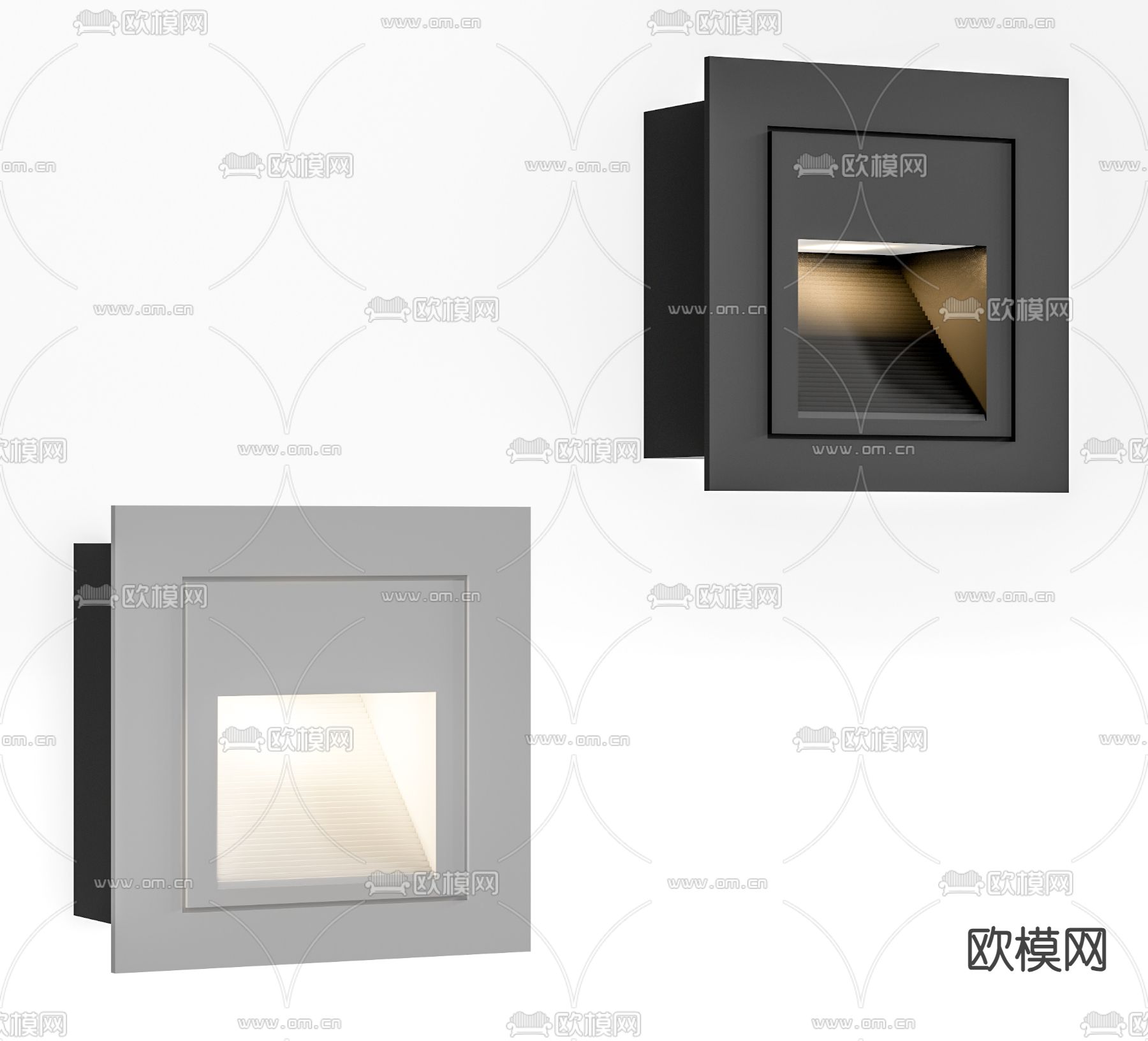 现代梯步灯 感应灯 壁灯3d模型下载