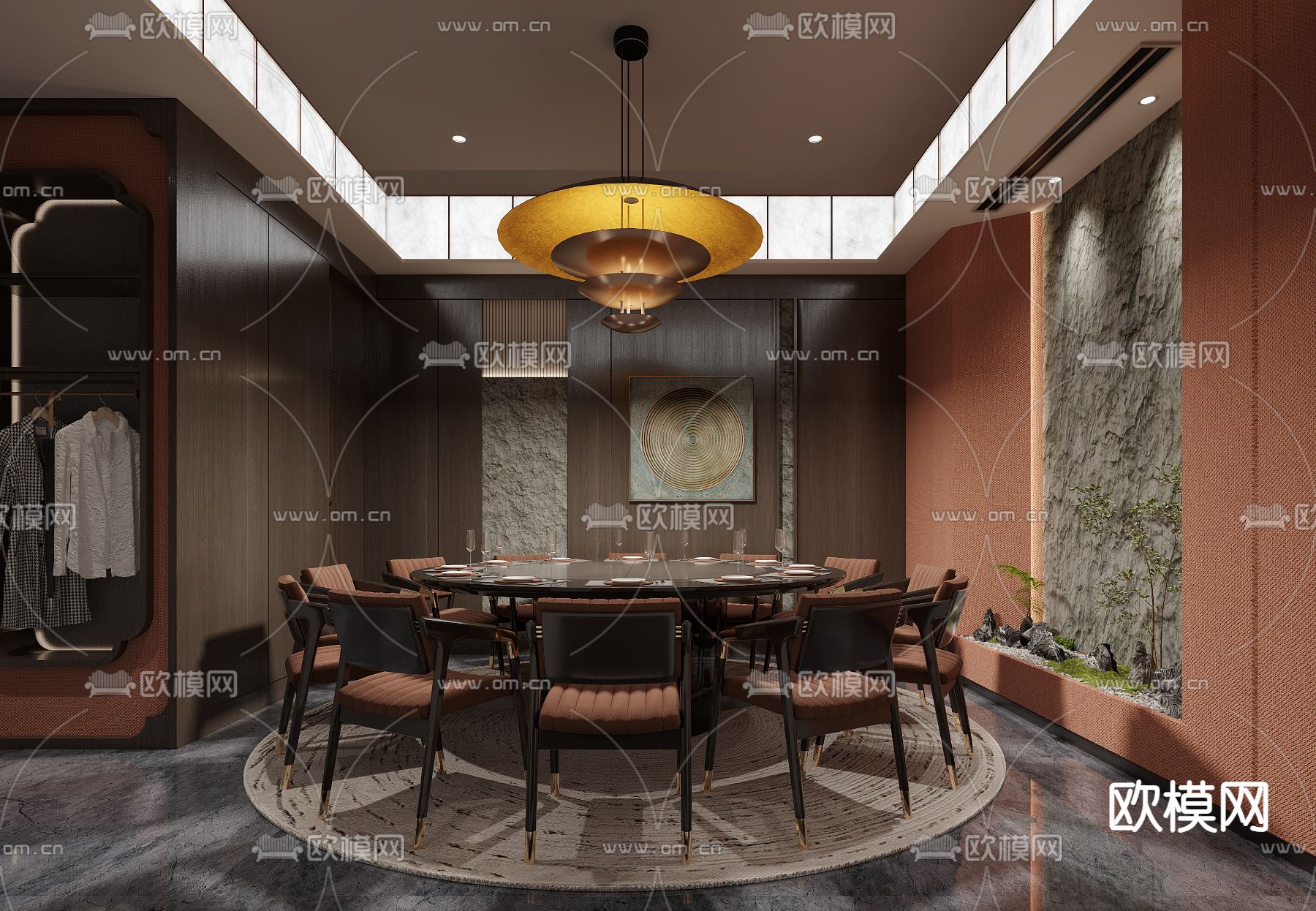 酒楼包厢 私房菜包房3d模型下载