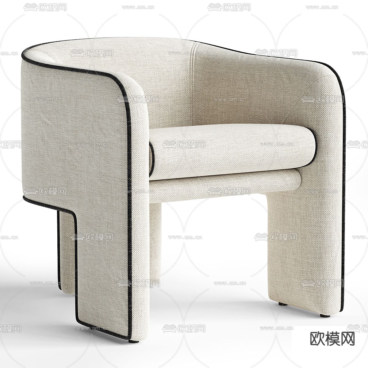 Poliform 休闲椅3d模型下载（渲染图1）