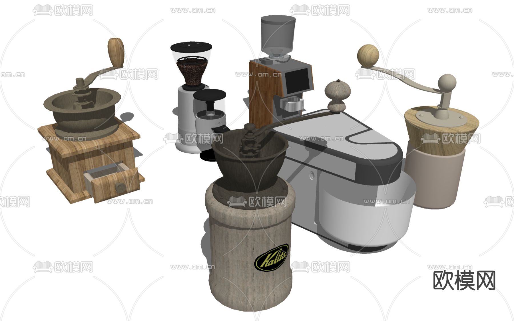 咖啡研磨机 打磨机su模型下载（渲染图2）