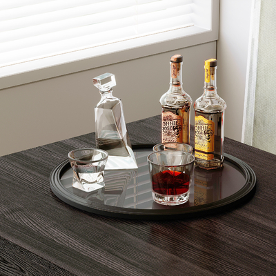  酒水 洋酒 酒杯su模型 