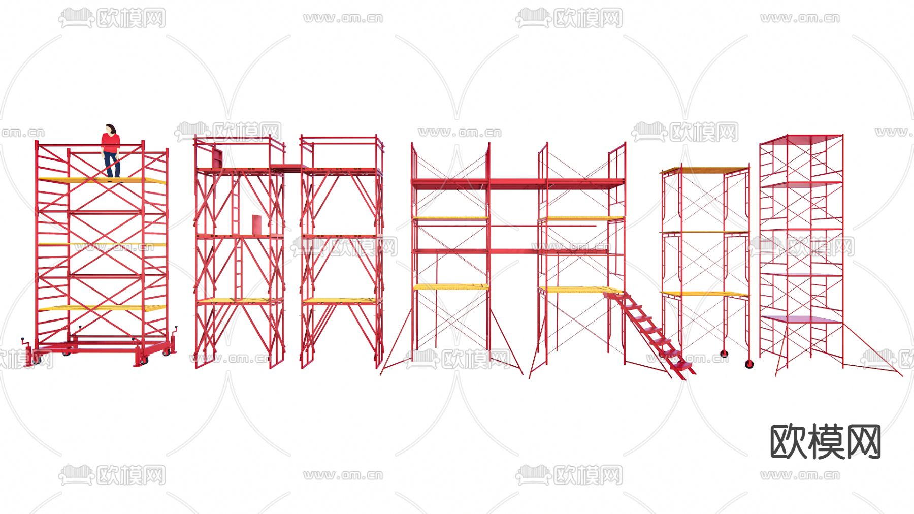 脚手架 桁架 工业器材su模型下载（渲染图1）