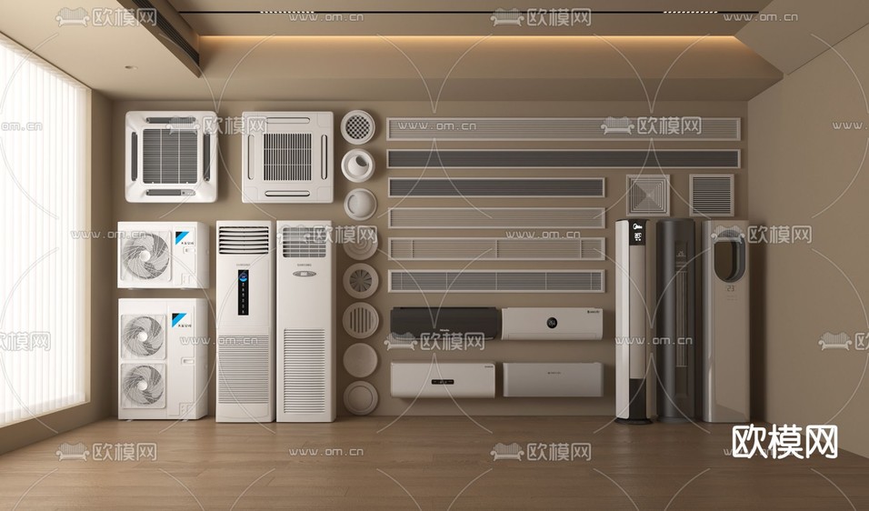 空调 出风口su模型下载(渲染图1)