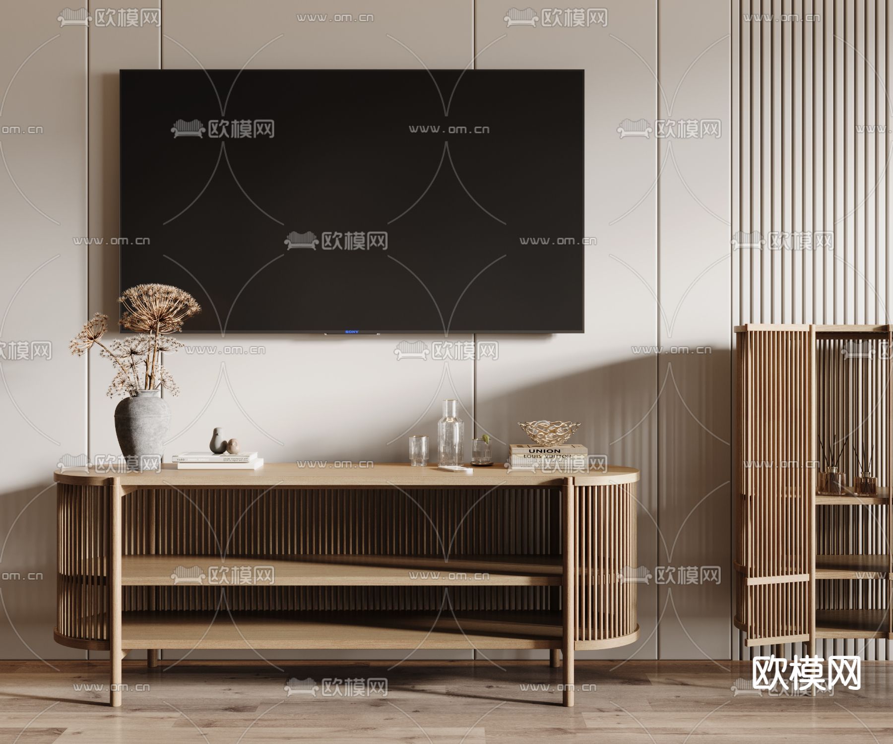 北欧电视柜3d模型下载