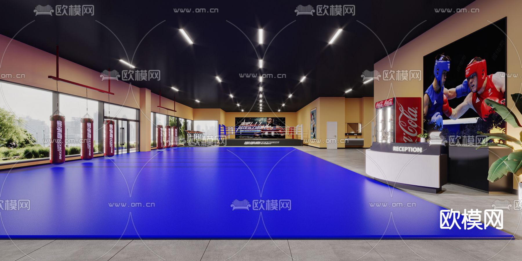 拳击馆 健身房3d模型下载