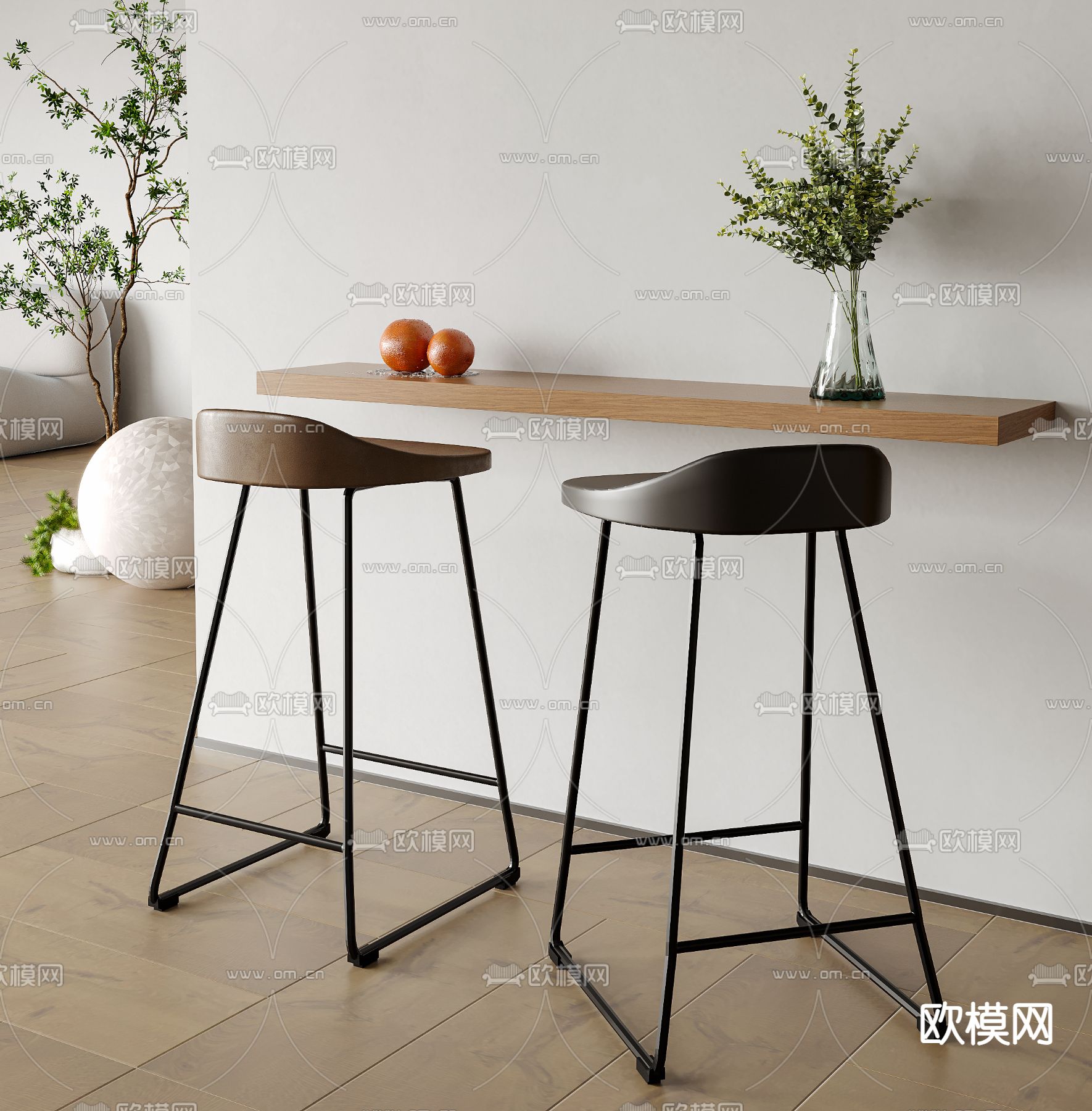 吧椅 吧凳 高脚凳3d模型下载