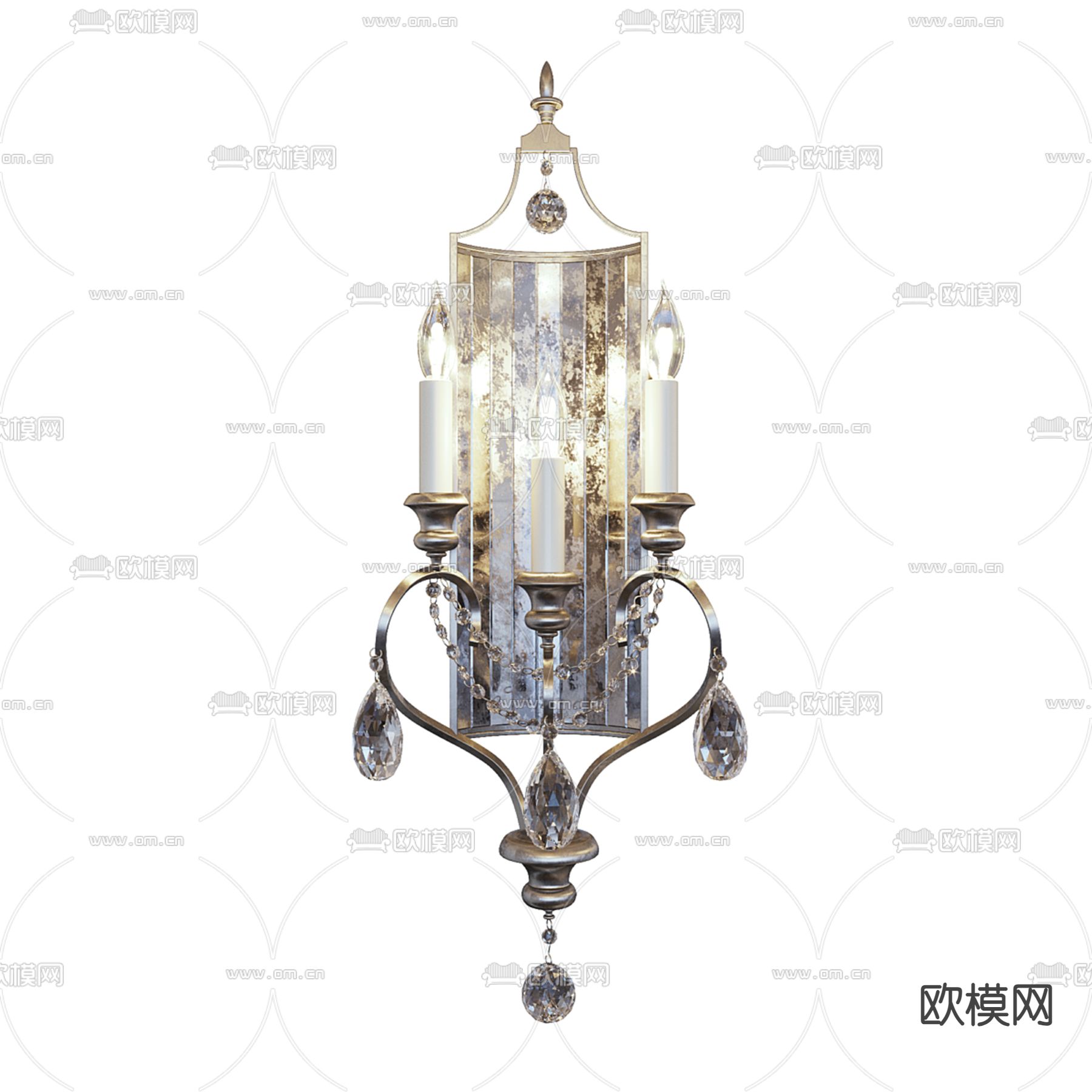 简欧吊灯 多头吊灯3d模型下载