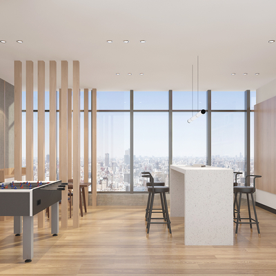  休息活动室su模型 