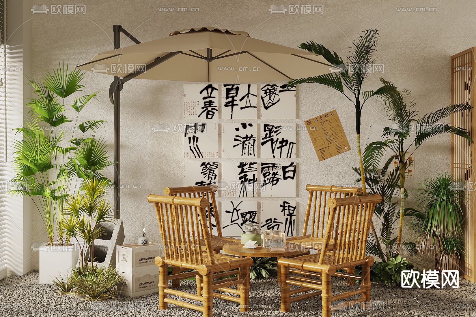 户外桌椅 露营桌椅3d模型下载