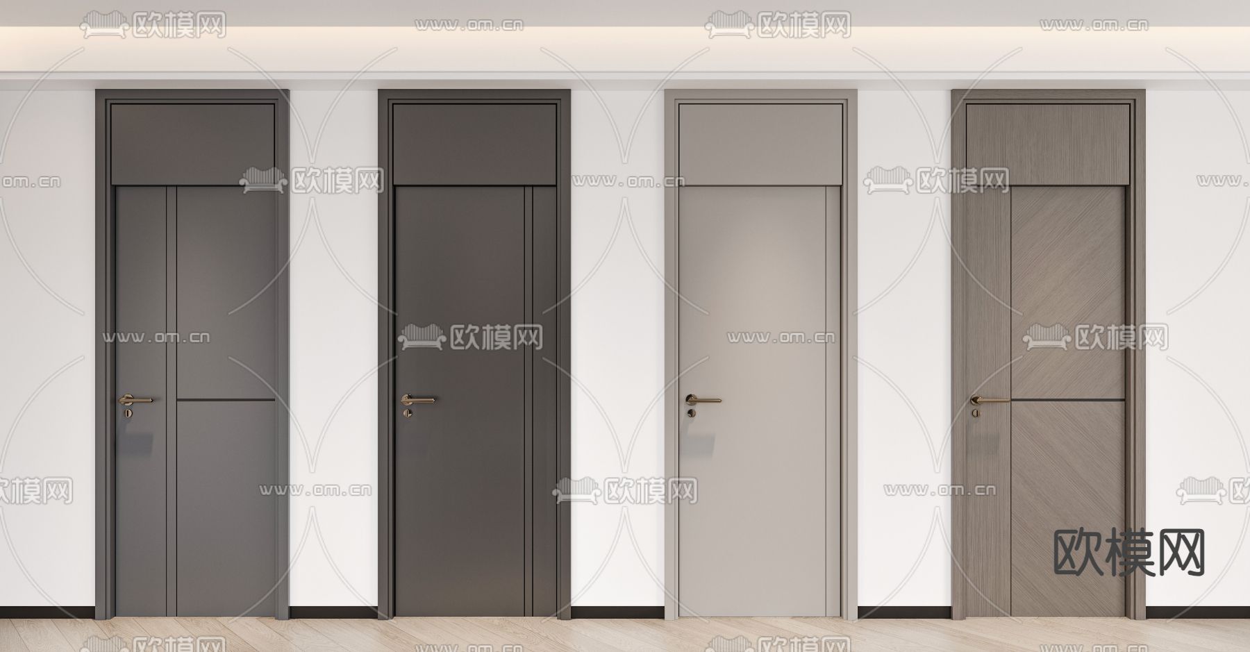 现代通顶门 卧室门 通顶门3d模型下载_ID14295691_3dmax免费模型-欧模网