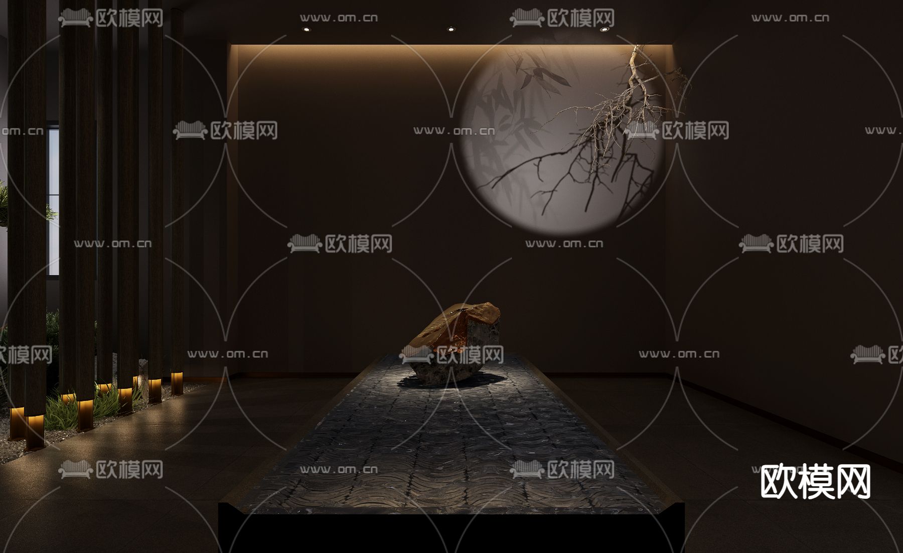 新中式茶室 茶楼会所3d模型下载（渲染图4）