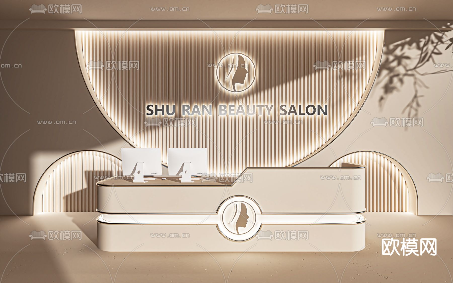 前台 接待台 咨询台 收银台3d模型下载