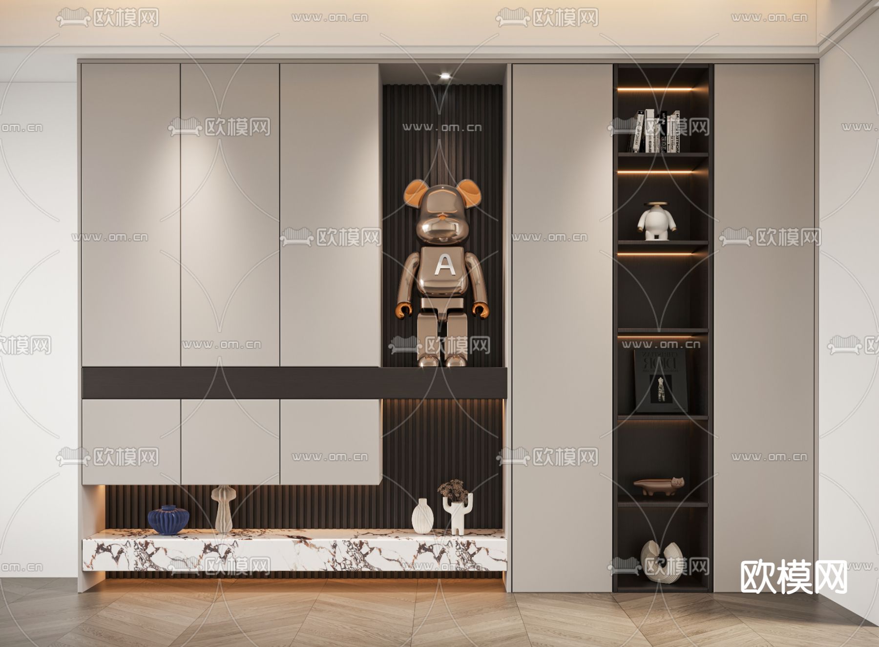 陈列柜 装饰柜 玄关柜3d模型下载