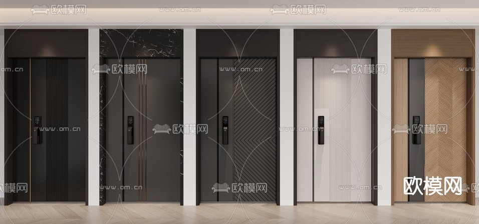 入户门 密码门 通顶门3d模型下载