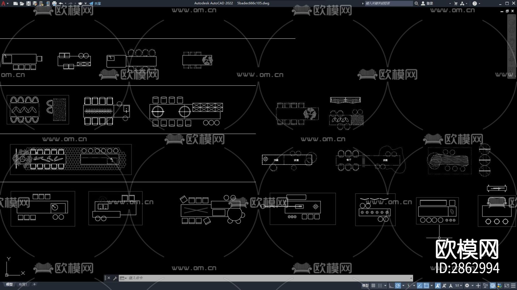 餐桌 茶艺桌 长桌 接待桌 西餐桌椅cad图库下载