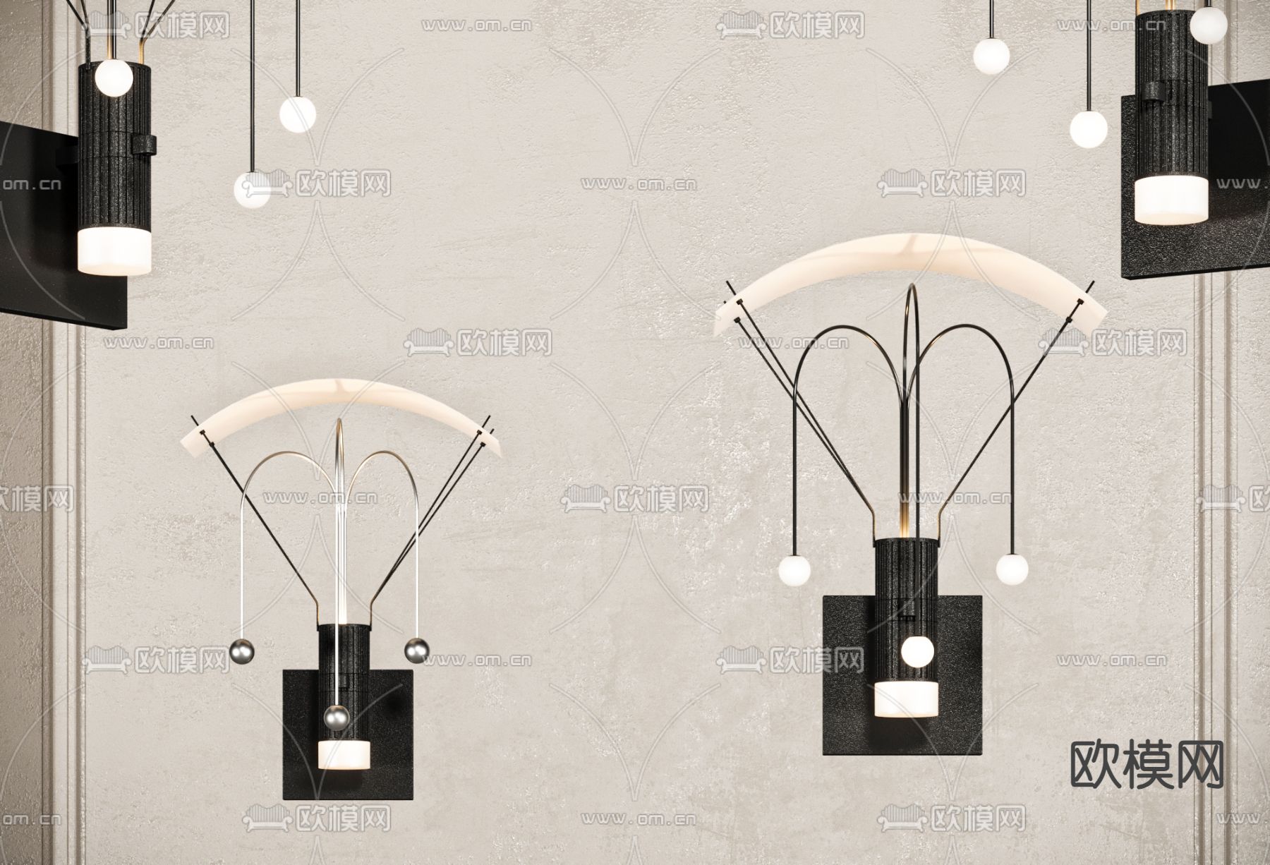 法式壁灯 艺术壁灯3d模型下载